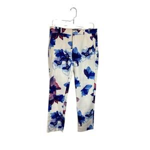Banana Republic Floral Textured Slim Fit Mid Rise Ryan Size 4 pants
